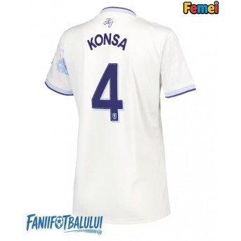 Aston Villa Ezri Konsa #4 Tricou Fotbal Replică 2025-26 Femei Treilea